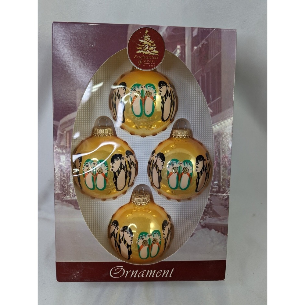 Enchanted Forest Christmas Ornament Glass Gold Ornament Sandals‎ Feet Toes 2002